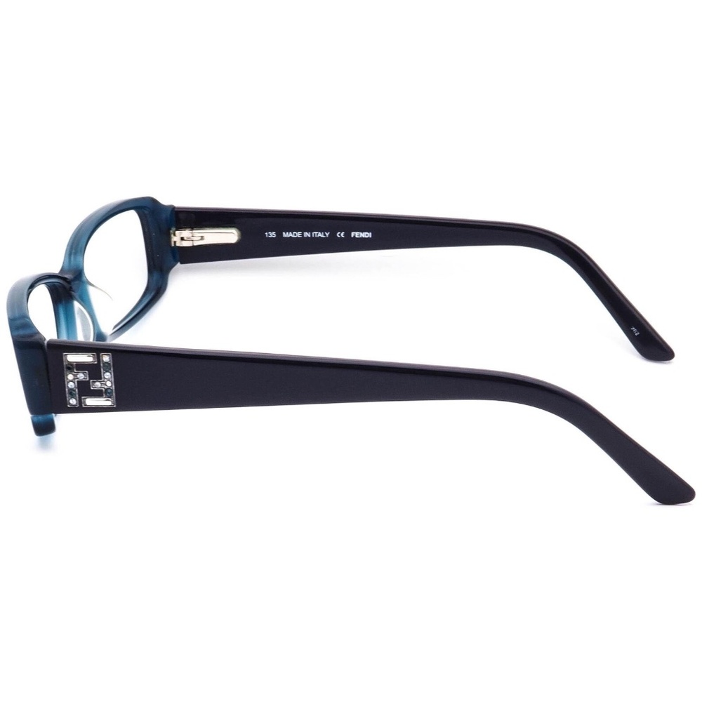 NWOT FENDI Women's Eyeglasses F957R 425 Blue with Crystal FF Rectangular Frame - Picture 5 of 11